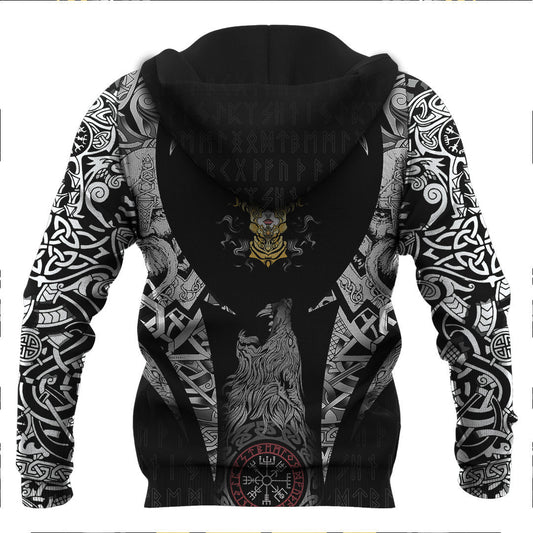 Long Haired Valkyrie In Beautiful Helmet Viking Hoodie