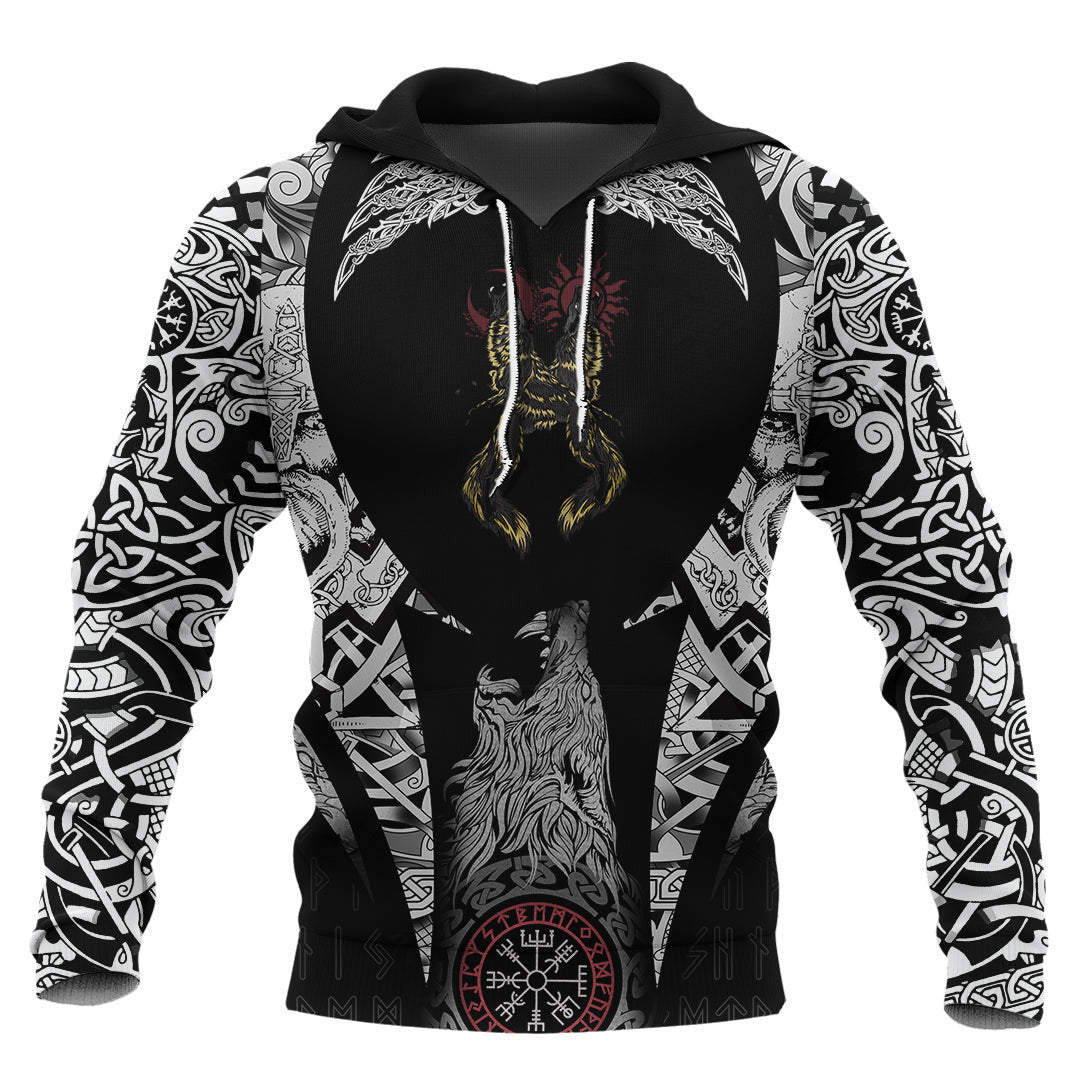 Hati And Skoll #1 Viking Hoodie