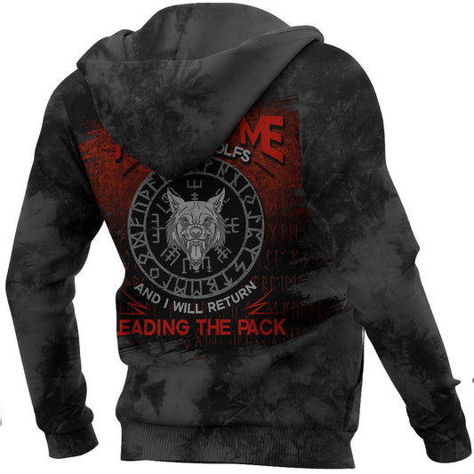 Throw Me To The Wolfs And I Will Return Leading The Pack Viking Hoodie