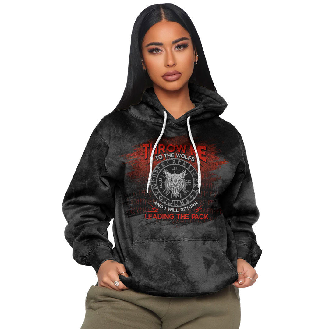 Throw Me To The Wolfs And I Will Return Leading The Pack Viking Hoodie
