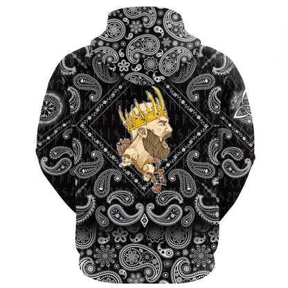 In The Crown Copy With Bandana Paisley Style Viking Hoodie