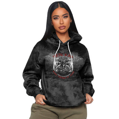 Odin Geri And Freki Wolfs Viking Blood Runs Through My Veins Viking Hoodiea7