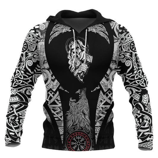 Nordic God And His Hammer Viking Hoodie