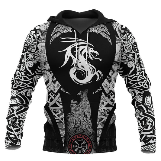 Dragon Symbol Tattoo Norse Mythology Viking Hoodie