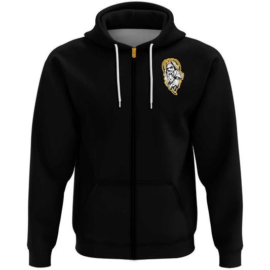 A Nordic God Odin And His Hammer Viking Hoodie Black Style