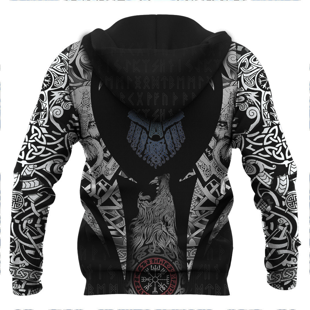 Wolf And Ravens #1 Viking Hoodie
