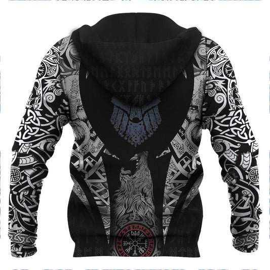 Wolf And Ravens #1 Viking Hoodie