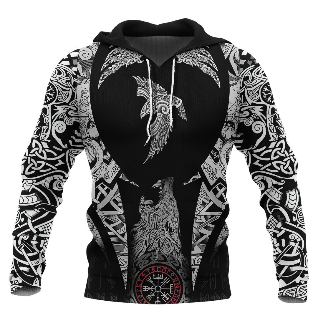 Special Raven Tattoo Viking Hoodie