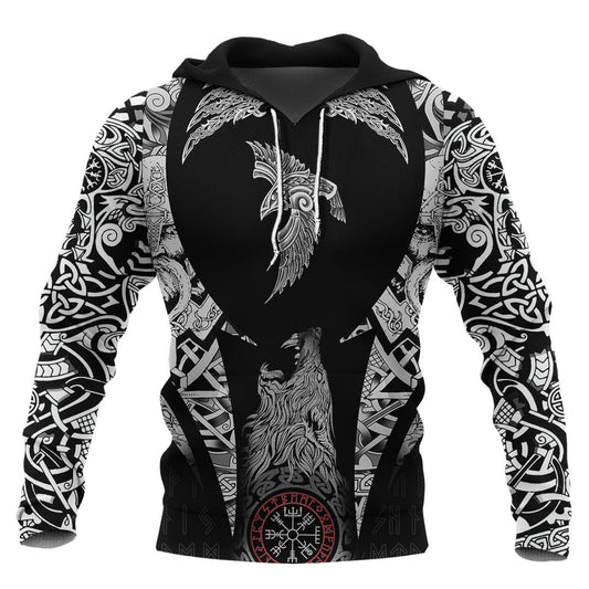 Special Raven Tattoo Viking Hoodie