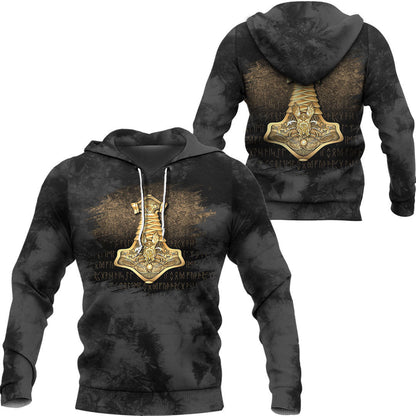 Mjolnir The Hammer Of Thor Norse God Of Thunder Viking Hoodie
