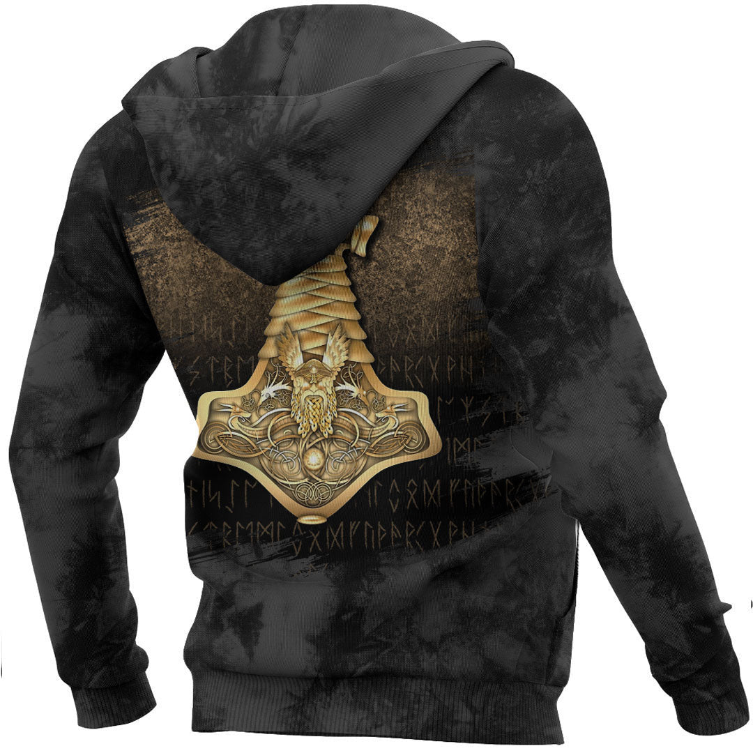 Mjolnir The Hammer Of Thor Norse God Of Thunder Viking Hoodie