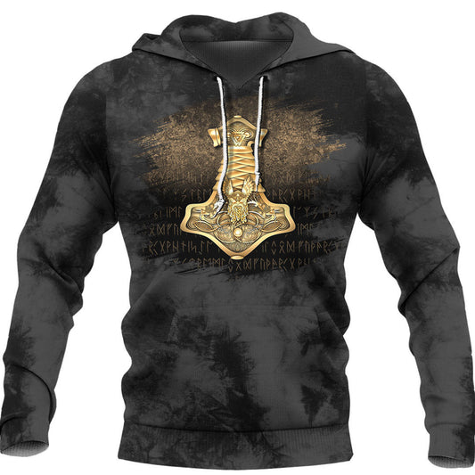 Mjolnir The Hammer Of Thor Norse God Of Thunder Viking Hoodie