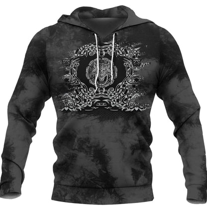 Fenrir Black Viking Hoodie