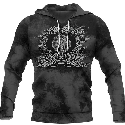 Fenrir Black Viking Hoodie