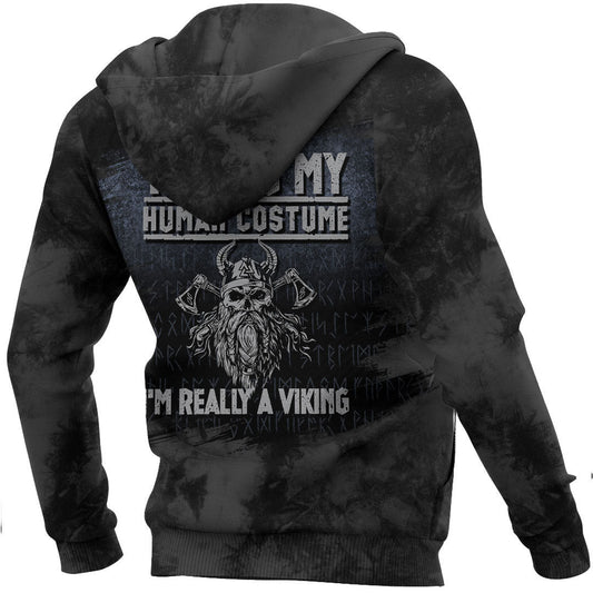 This Is My Human Costume I'M Really A Viking Hoodie