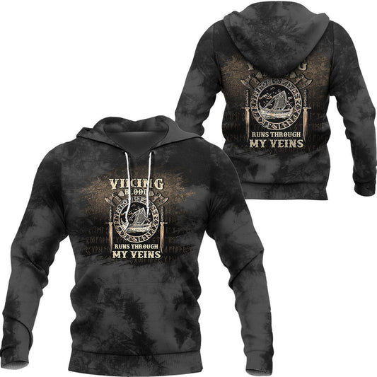 Blood Runs Throush My Veins Viking Hoodie