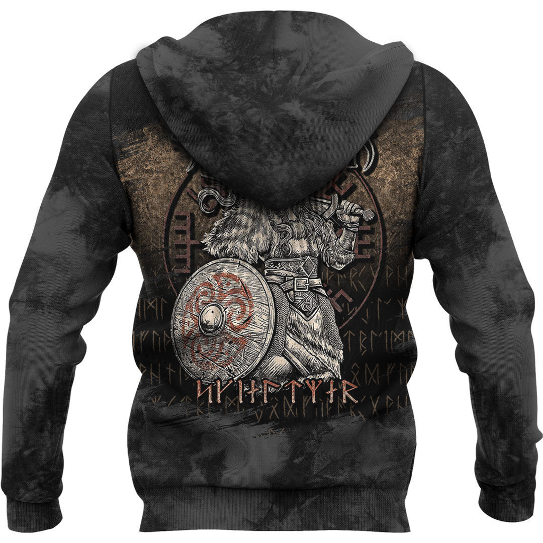 Warrior Vegvisir Skjaldmaer Shieldmaiden Viking Hoodie
