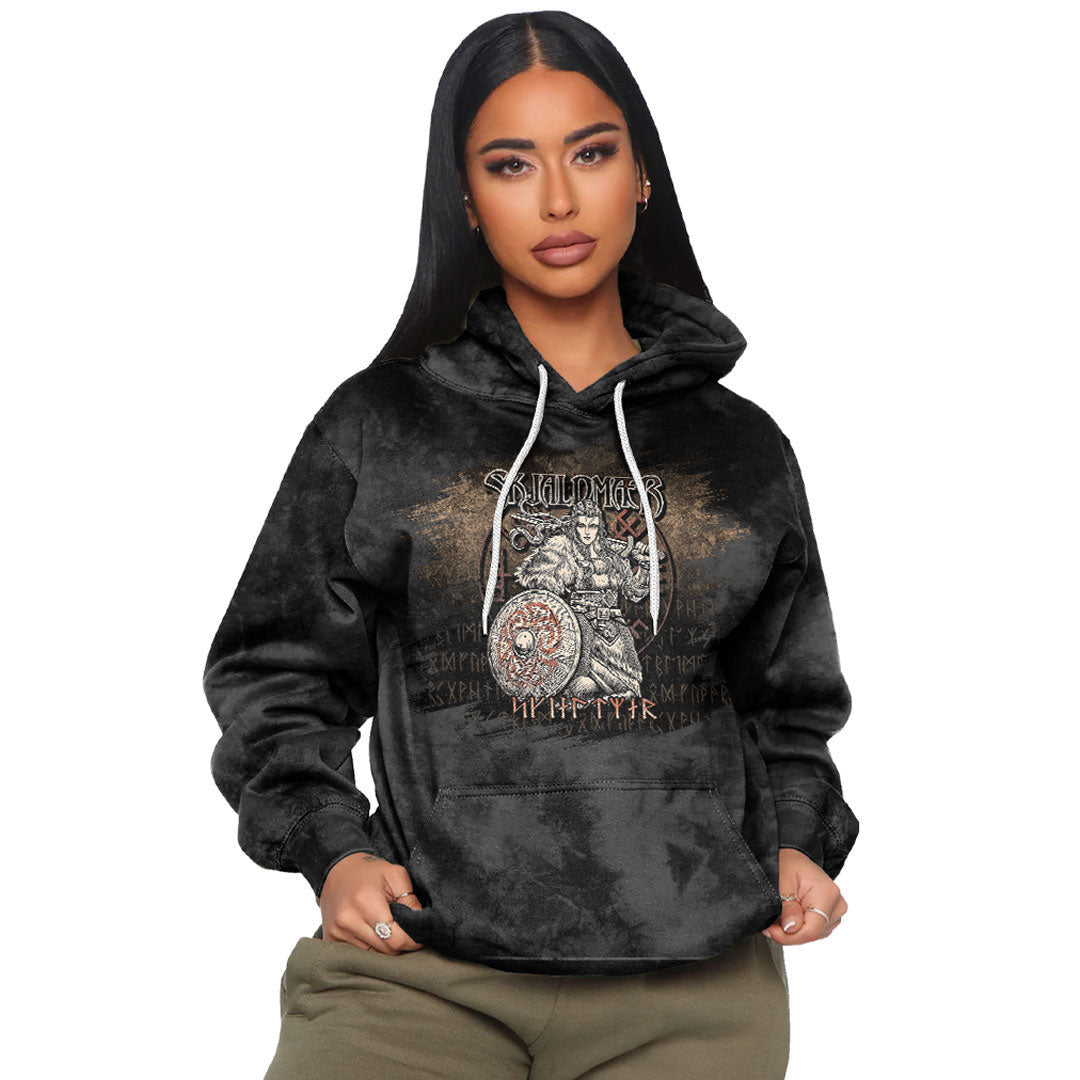 Warrior Vegvisir Skjaldmaer Shieldmaiden Viking Hoodie