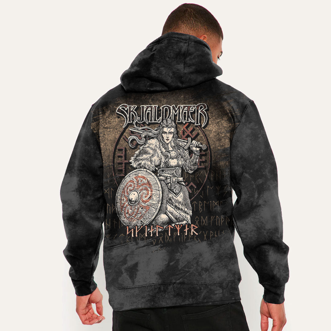 Warrior Vegvisir Skjaldmaer Shieldmaiden Viking Hoodie