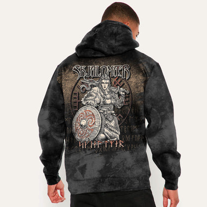 Warrior Vegvisir Skjaldmaer Shieldmaiden Viking Hoodie