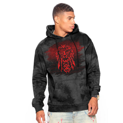 God Odin Allfather In Asgard Raven God Red Viking Hoodie