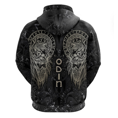 Viking Navigator Odin's Wisdom in Symbols Viking Hoodie