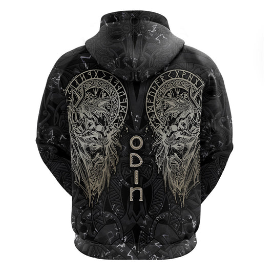 Viking Navigator Odin's Wisdom in Symbols Viking Hoodie