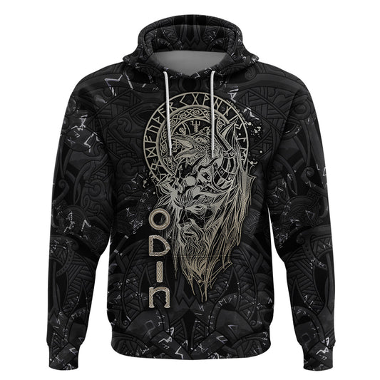 Viking Navigator Odin's Wisdom in Symbols Viking Hoodie