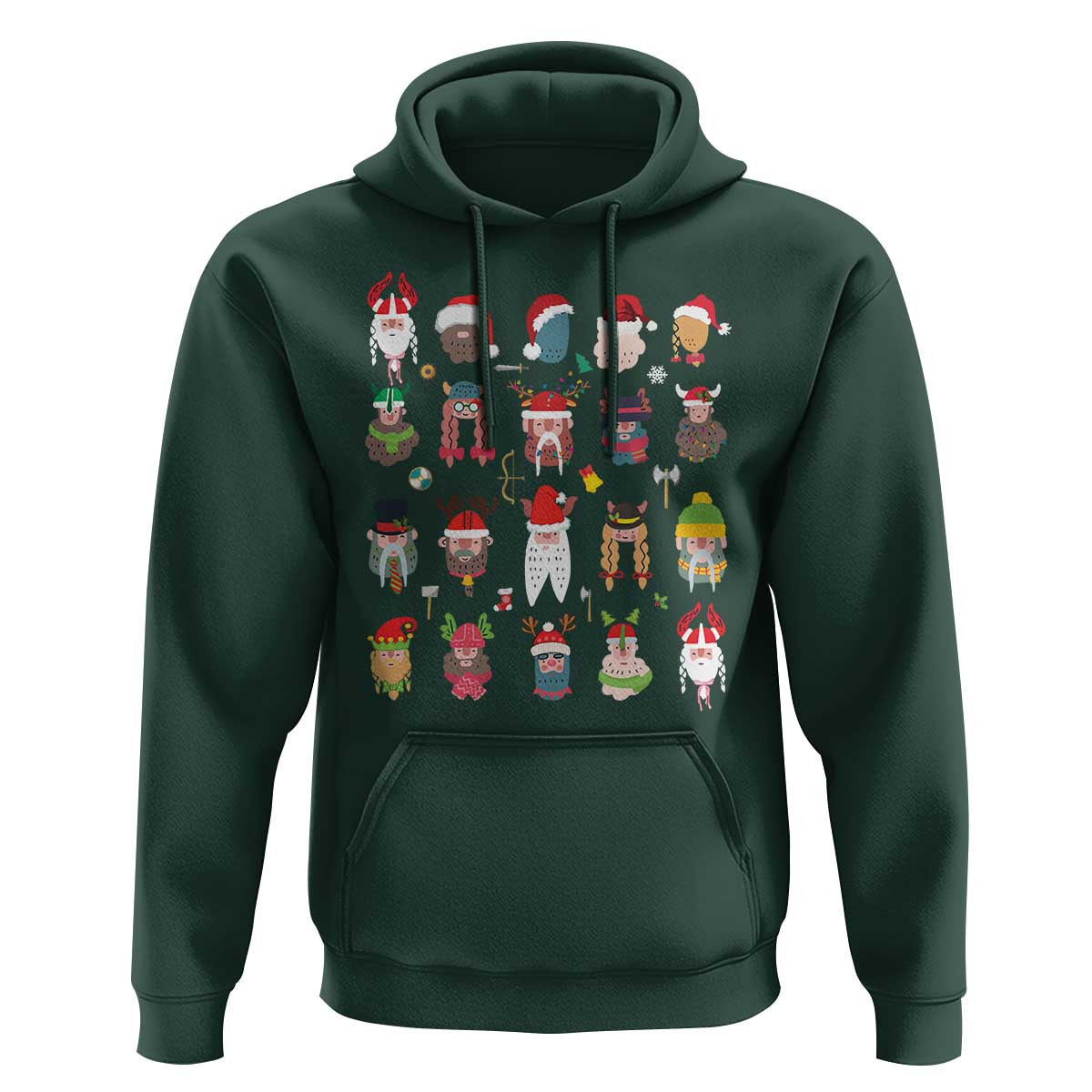 Funny Christmas Nordic Cute Viking Warriors Viking Hoodie Cotton