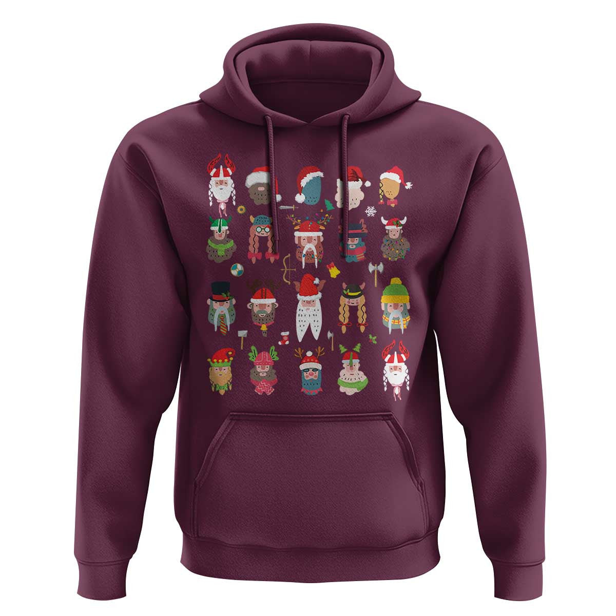 Funny Christmas Nordic Cute Viking Warriors Viking Hoodie Cotton