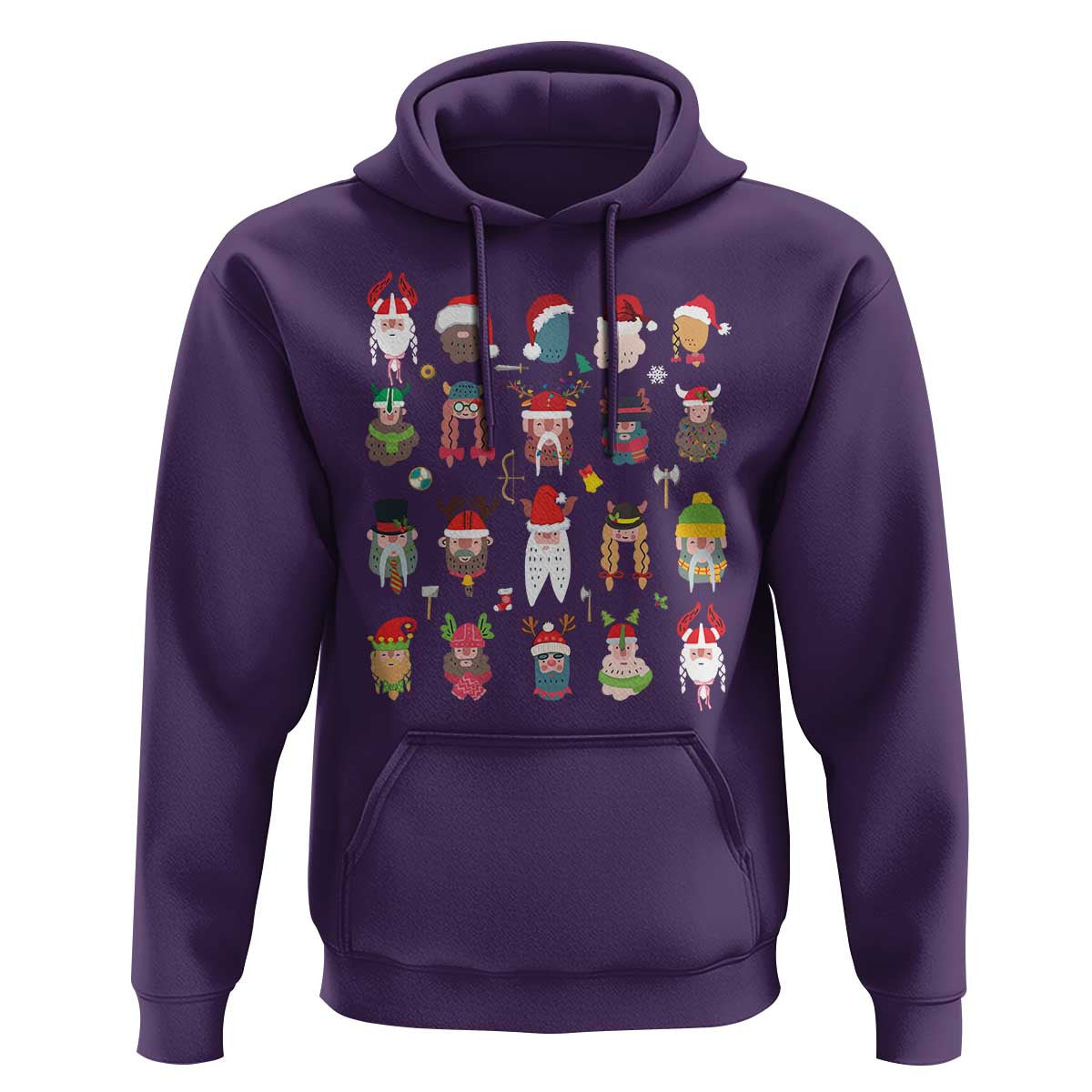 Funny Christmas Nordic Cute Viking Warriors Viking Hoodie Cotton