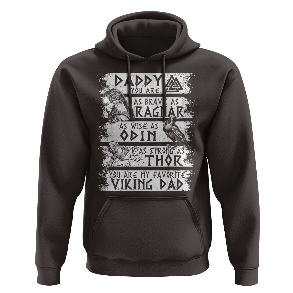 Viking Dad As Brave As Ragnar As Wise As Odin As Strong As Thor Viking Hoodie Cotton