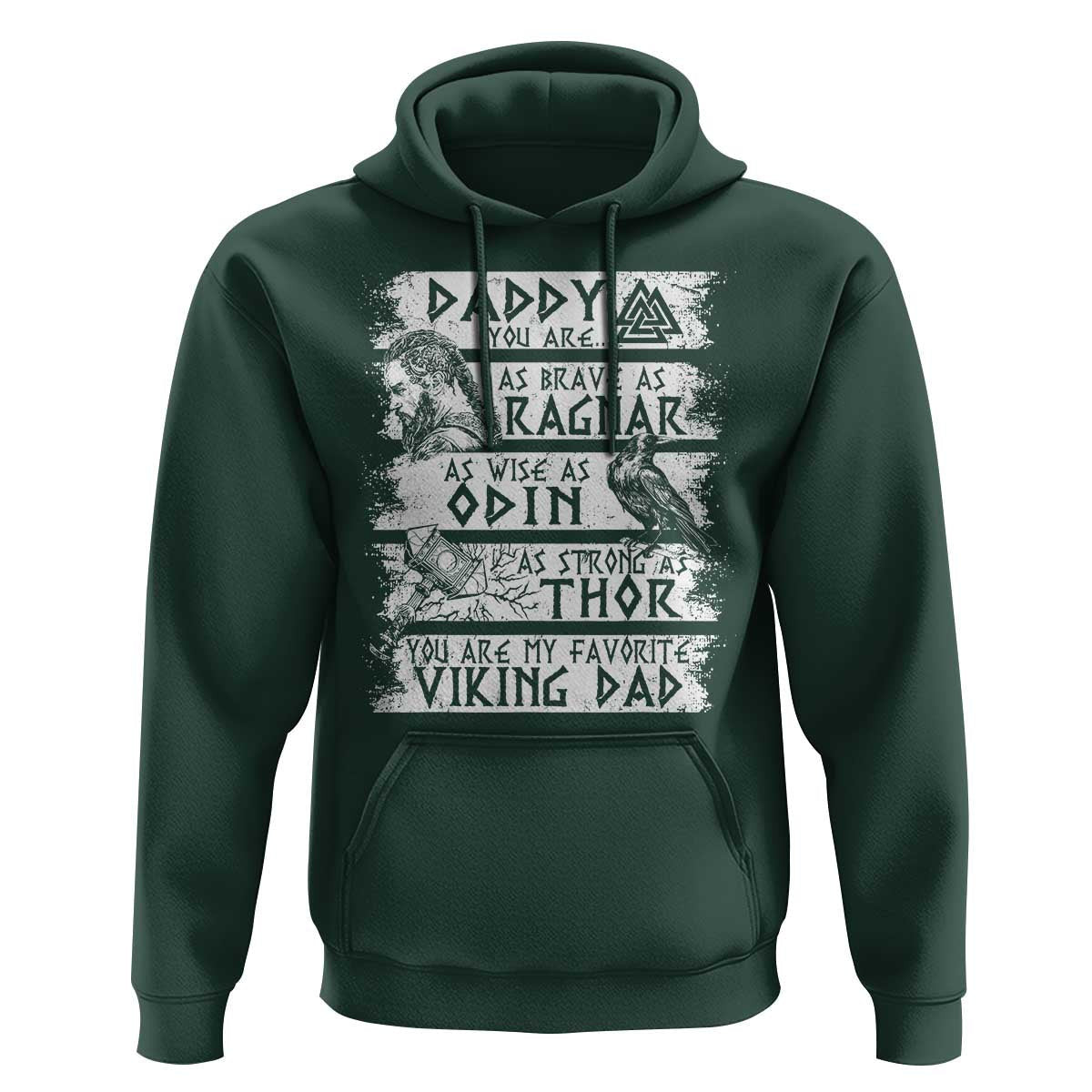 Viking Dad As Brave As Ragnar As Wise As Odin As Strong As Thor Viking Hoodie Cotton