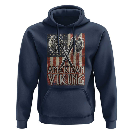 American American Flag Axe Norse Mythology Viking Hoodie Cotton