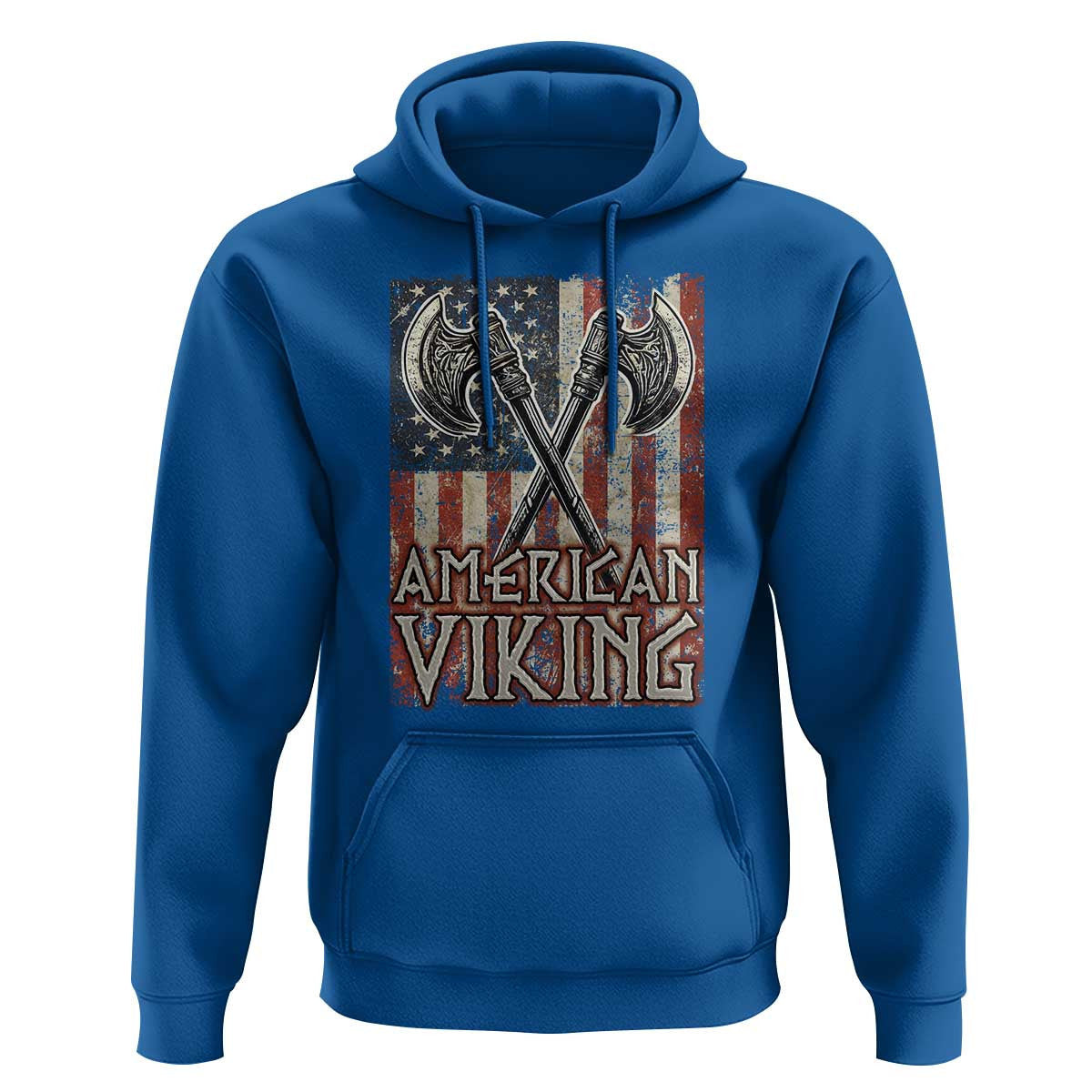 American American Flag Axe Norse Mythology Viking Hoodie Cotton
