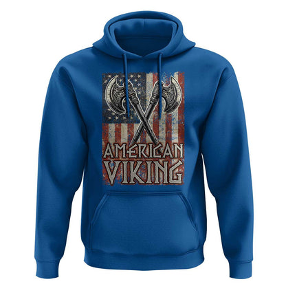 American American Flag Axe Norse Mythology Viking Hoodie Cotton