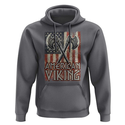 American American Flag Axe Norse Mythology Viking Hoodie Cotton