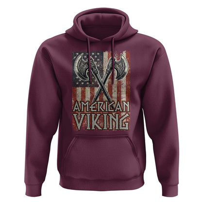 American American Flag Axe Norse Mythology Viking Hoodie Cotton