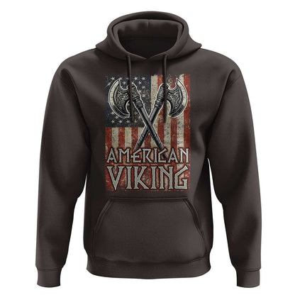 American American Flag Axe Norse Mythology Viking Hoodie Cotton