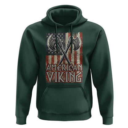American American Flag Axe Norse Mythology Viking Hoodie Cotton