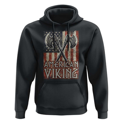 American American Flag Axe Norse Mythology Viking Hoodie Cotton