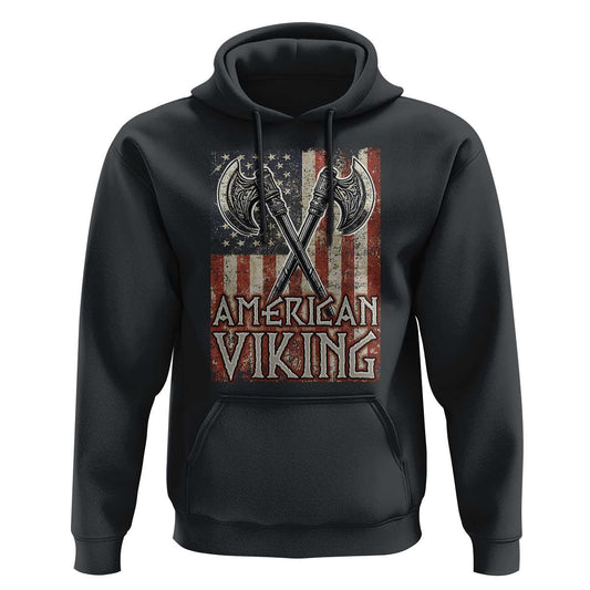 American American Flag Axe Norse Mythology Viking Hoodie Cotton