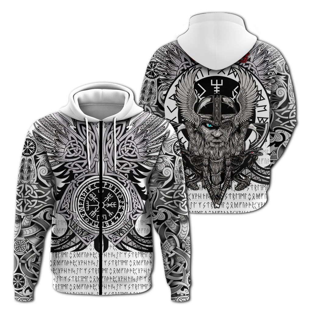 Viking Vegvisir Odin With Huginn And Muninn Viking Hoodie