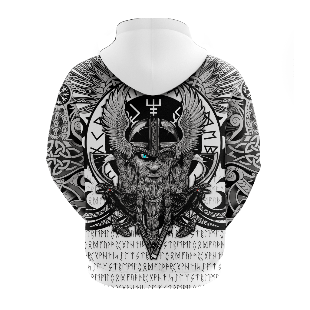 Viking Vegvisir Odin With Huginn And Muninn Viking Hoodie