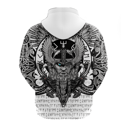 Viking Vegvisir Odin With Huginn And Muninn Viking Hoodie