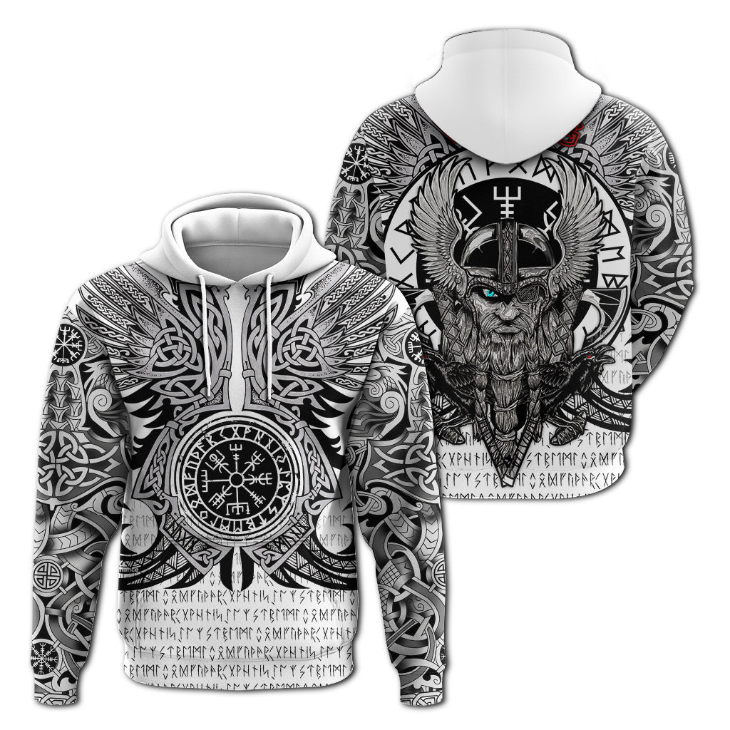 Viking Vegvisir Odin With Huginn And Muninn Viking Hoodie