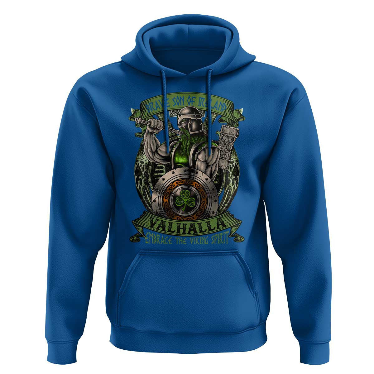 Irish Brave Son Of Ireland Valhalla Embrace The Viking Spirit Viking Hoodie Cotton