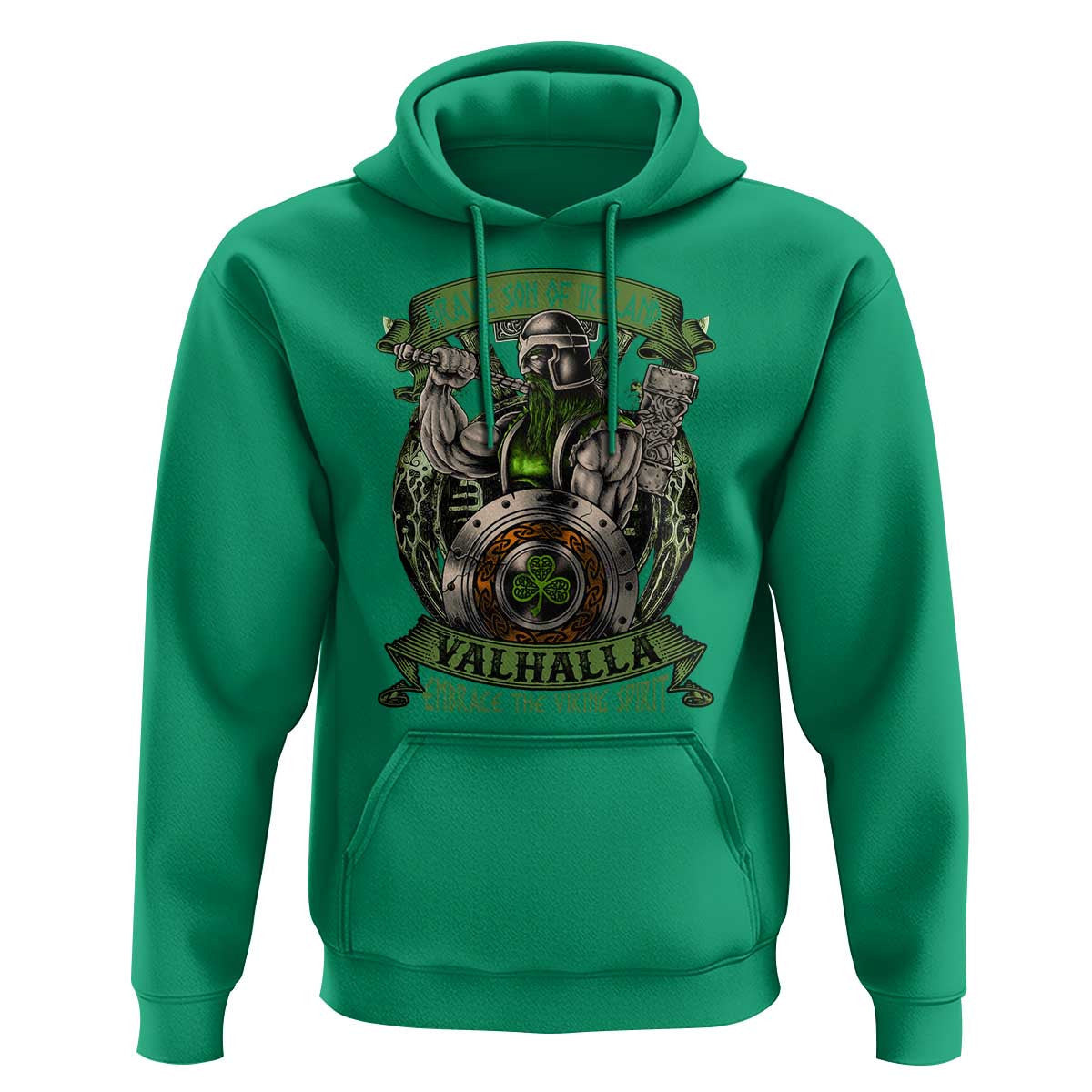 Irish Brave Son Of Ireland Valhalla Embrace The Viking Spirit Viking Hoodie Cotton