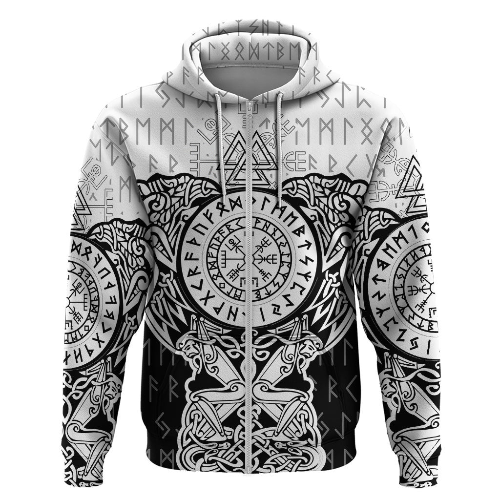 Viking Tattoo Hugin And Munin Asgardian Ravens Grunge Art Viking Hoodie