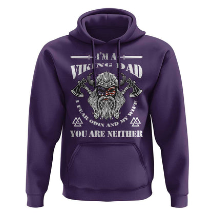 Viking Dad I Fear Odin And My Wife Viking Hoodie Cotton